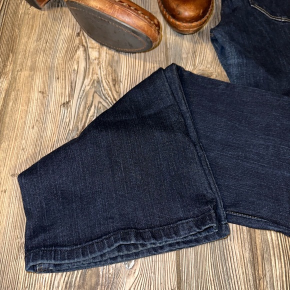 White House Black Market Dark Wash Skinny Flare Jean - Picture 4 of 16